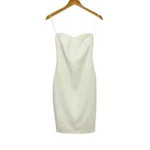 Likely Womens Laurens Strapless Bodycon Dress Sz 0 White Sweetheart Neckline